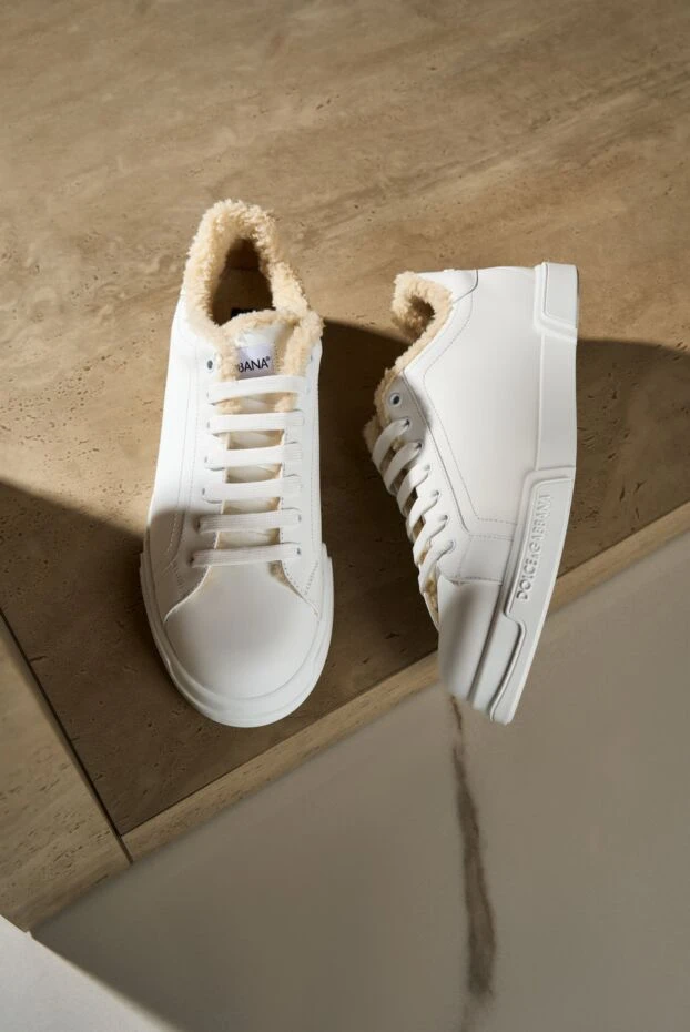 Dolce & Gabbana portofino light winter sneakers in white calfskin 192089 - photo 3