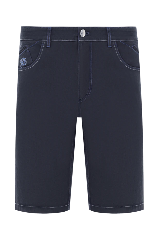 Zilli мужские джинсовые шорты из хлопка c орнаментом на кармане 192223 - фото 1