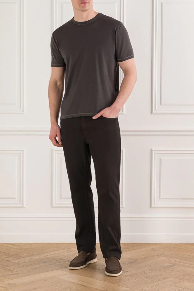 Cesare di Napoli gray t-shirt made of soft cotton jersey 196965 - photo 2