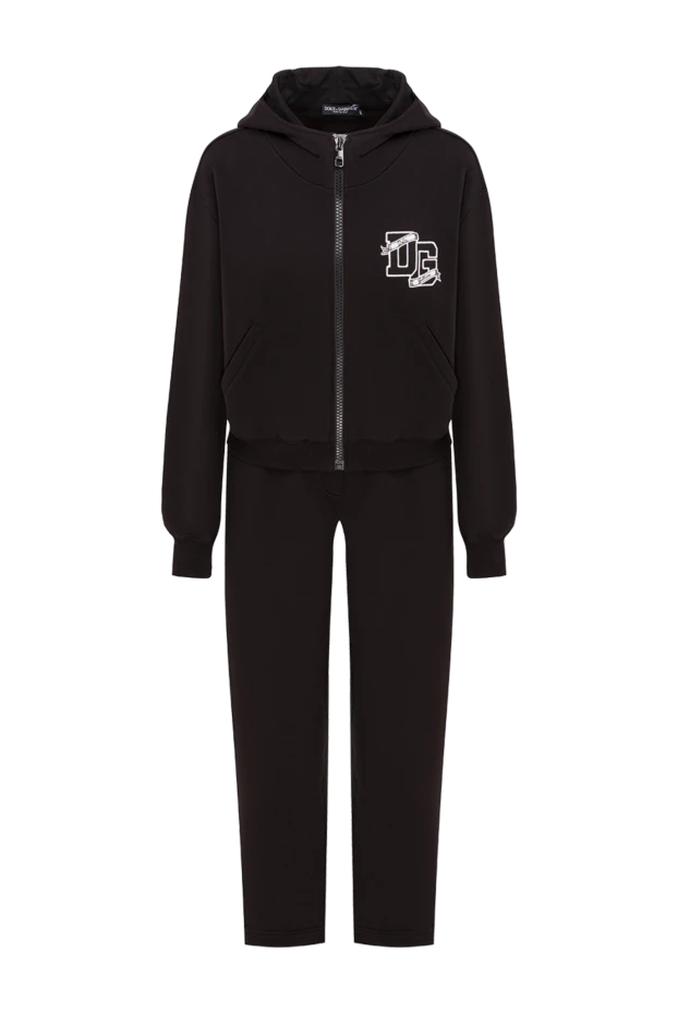 Dolce & Gabbana black tracksuit consisting of an oversized hoodie and wide-leg trousers 192250 - photo 1