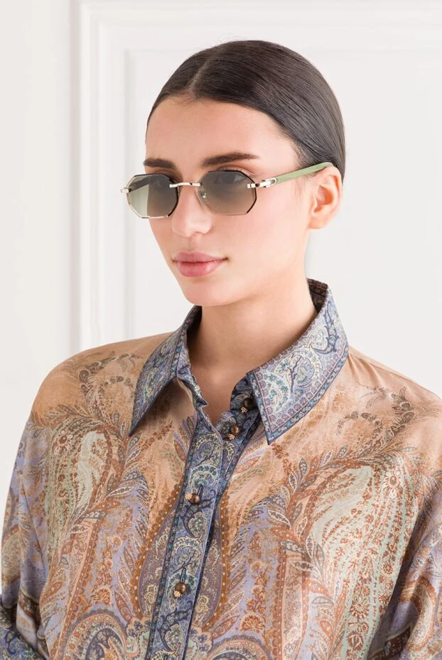 Cartier metal and horn frame sunglasses 192314 - photo 2