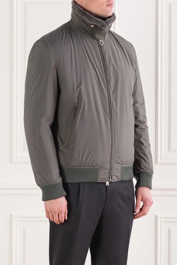 Seraphin beige bomber jacket with natural fur lining 192354 - photo 3