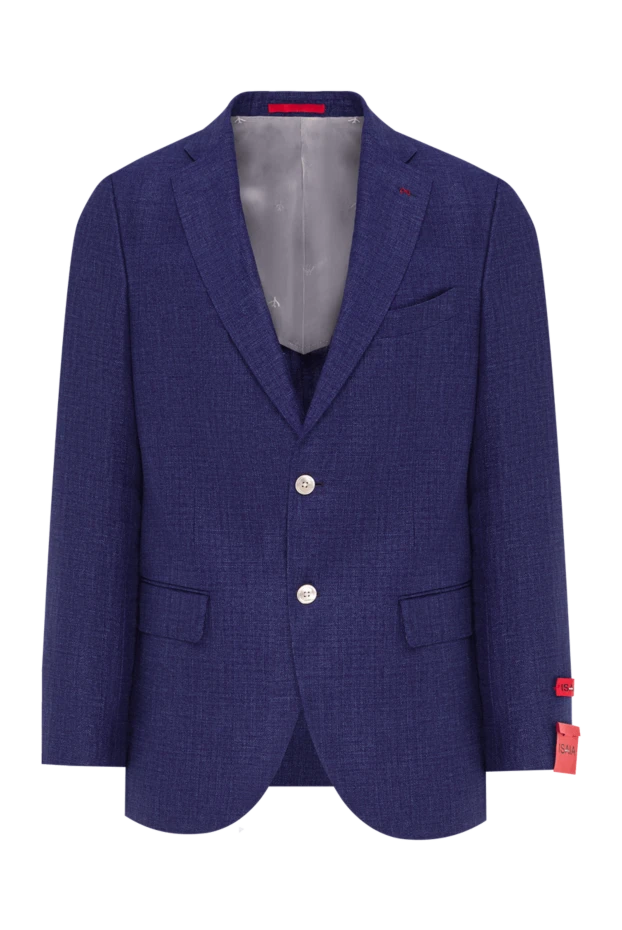 Isaia classic neapolitan semi-fitted jacket in blue 192417 - photo 1