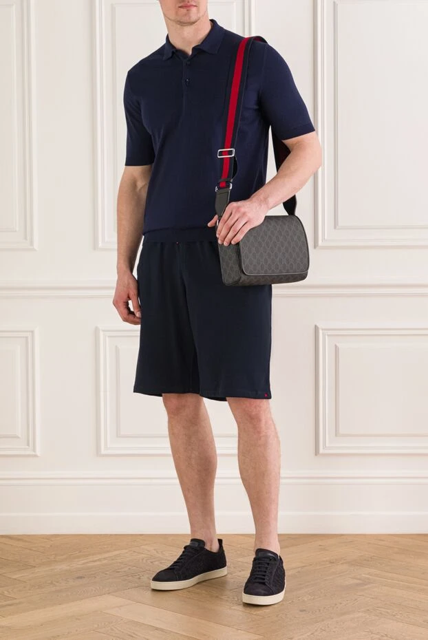 Cesare di Napoli men's dark blue polo shirt with buttons 192493 - photo 2