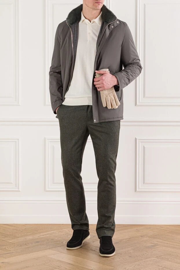 Seraphin parka with a high stand-up collar trimmed with fur 192535 - photo 2