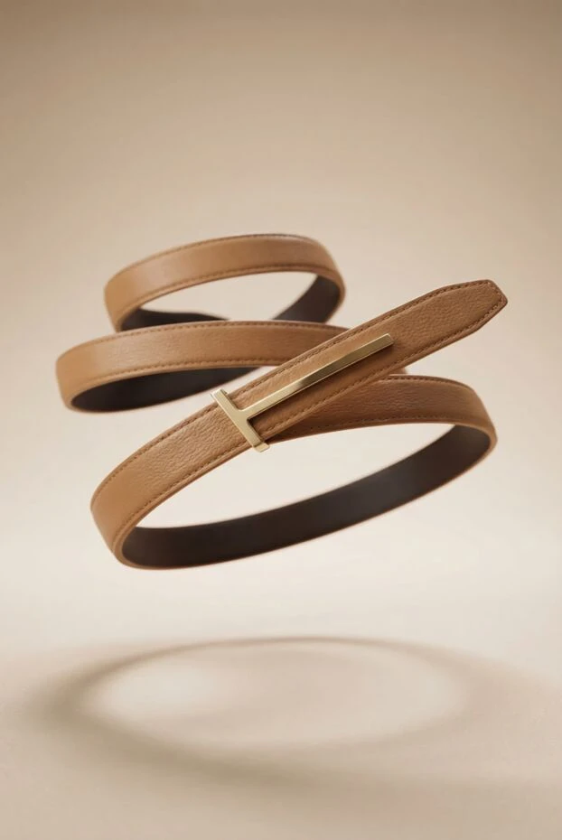 Tom Ford a narrow women's belt with a distinctive t-shaped buckle 192595 - photo 2