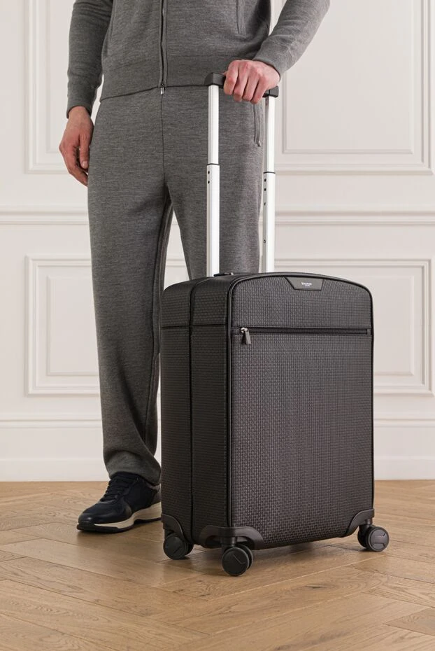 Serapian stepan black canvas carry-on suitcase 192692 - photo 2