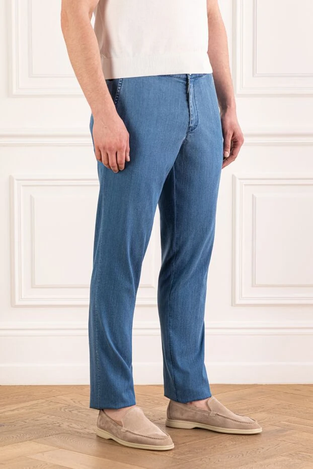 Scissor Scriptor men's blue jeans with an adjustable drawstring waistband 192710 - photo 3