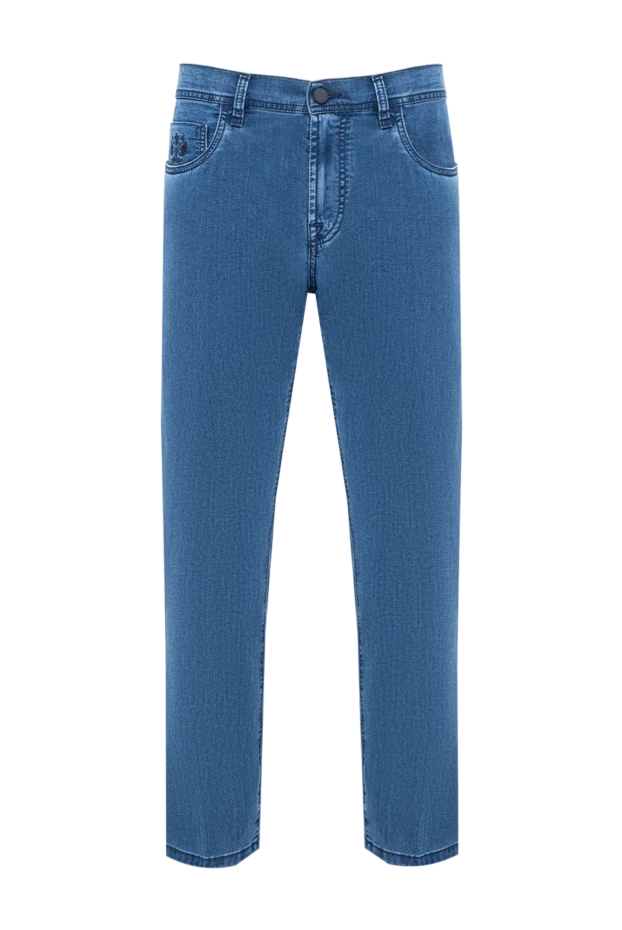 Scissor Scriptor blue skinny jeans with a leather patch 192716 - photo 1