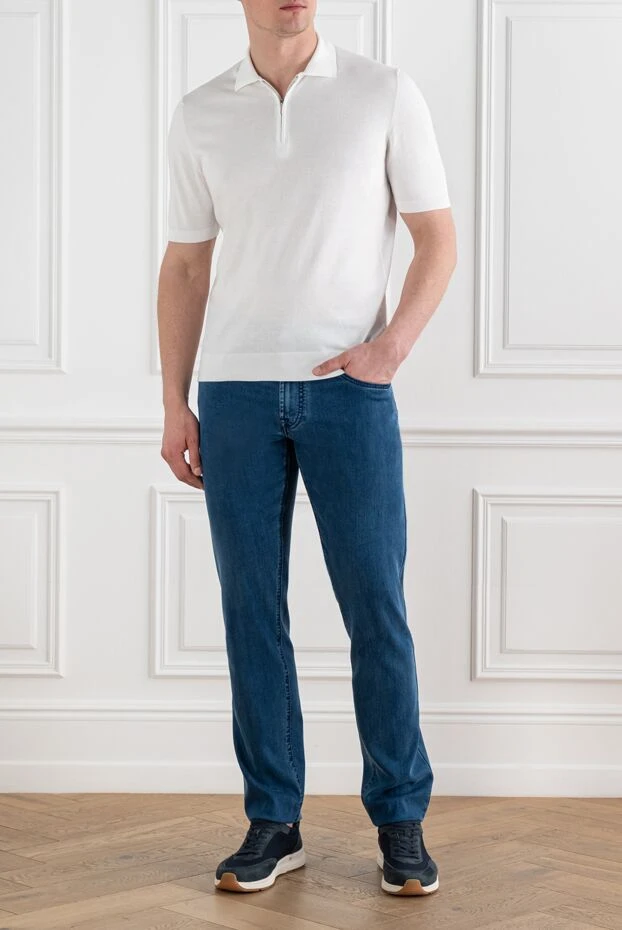 Scissor Scriptor blue skinny jeans with a leather patch 192716 - photo 2