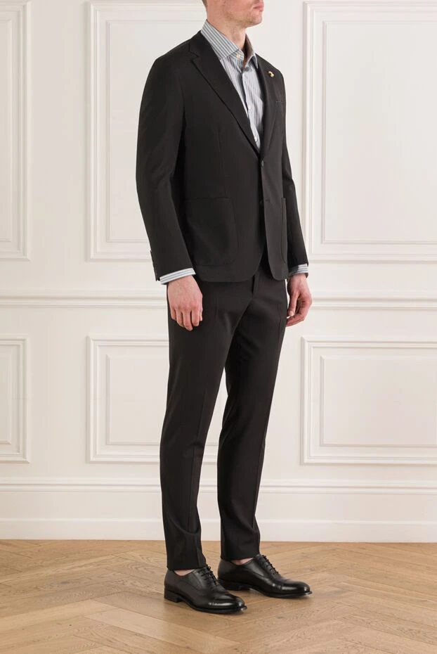 Tombolini men's classic black wool suit 192733 - photo 3