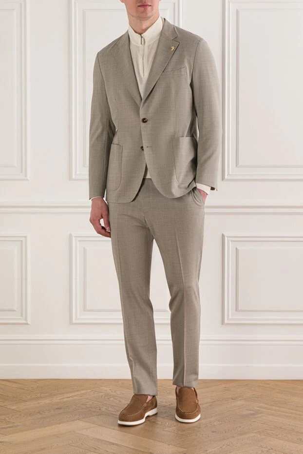 Tombolini men's classic two-piece suit in beige 192735 - photo 2