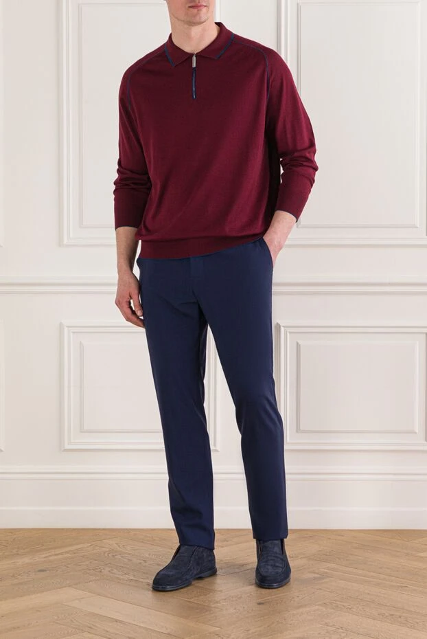 Tombolini men's blue trousers with an elastic waistband and drawstring 192738 - photo 2