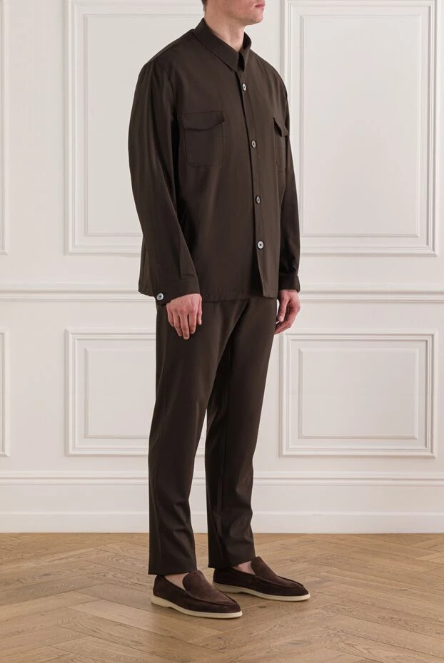 Tombolini чоловічий костюм коричневого кольору в стилі casual 192742 - фото 3