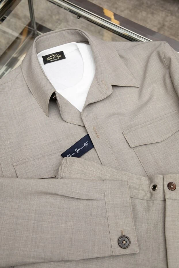 Tombolini мужской костюм бежевого цвета в стиле casual 192746 - фото 3