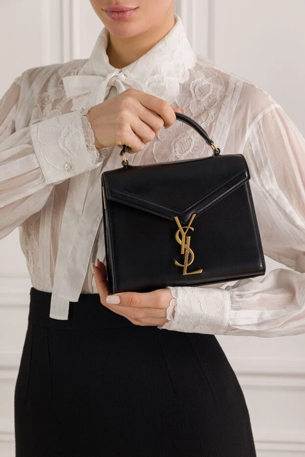 Saint Laurent мініатюрна сумка cassandra з верхньою ручкою з гладкої шкіри 192791 - фото 2