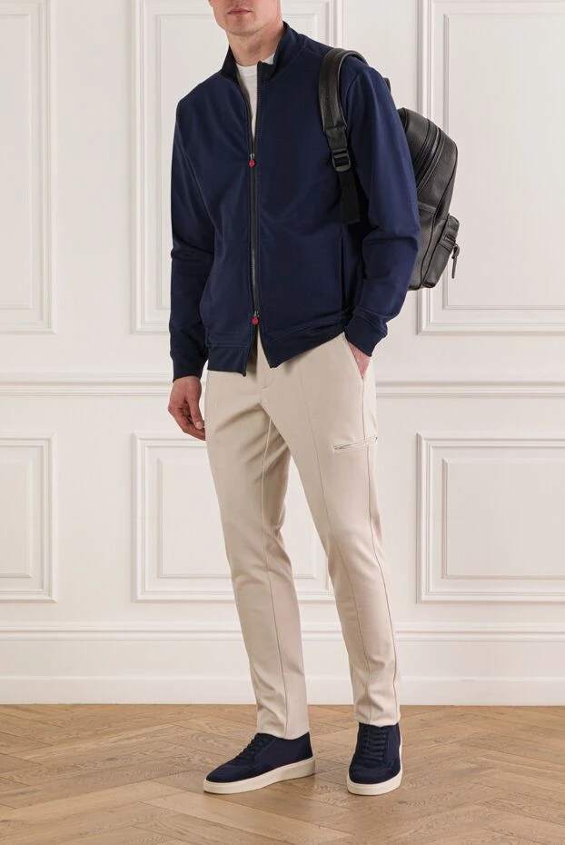 Kiton men's blue soft jersey sports jacket 192809 - photo 2