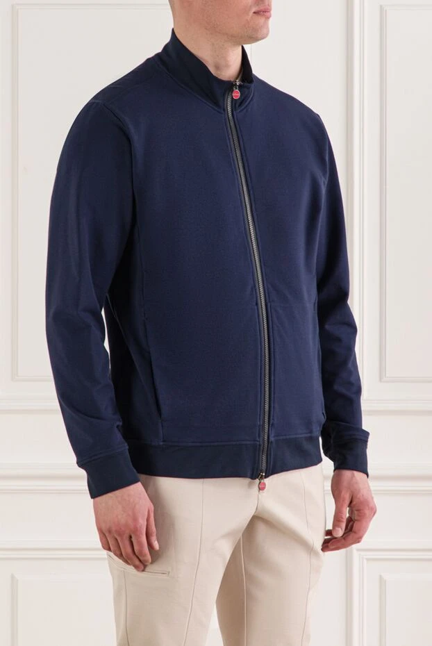 Kiton men's blue soft jersey sports jacket 192809 - photo 3