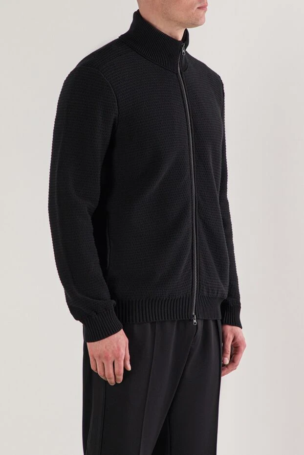 Stone Island loose-fitting black zip-up cardigan with pockets 192879 - photo 3