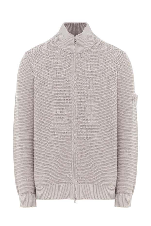 Stone Island a loose-fitting gray zip-up cardigan with pockets. 192881 - photo 1