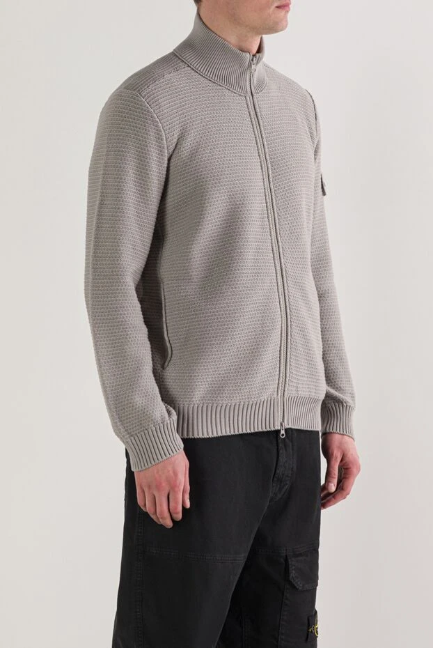 Stone Island a loose-fitting gray zip-up cardigan with pockets. 192881 - photo 3