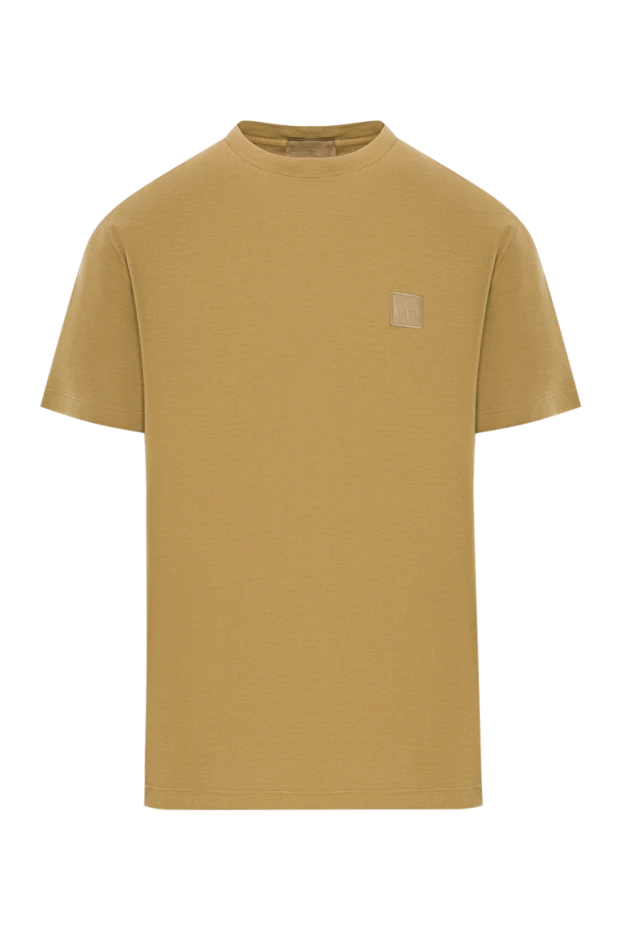 Stone Island мужская хлопковая футболка горчичного цвета 192890 - фото 1