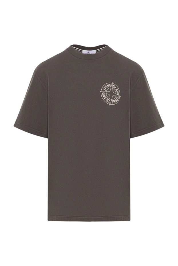 Stone Island a regular-fit dark gray t-shirt with an \