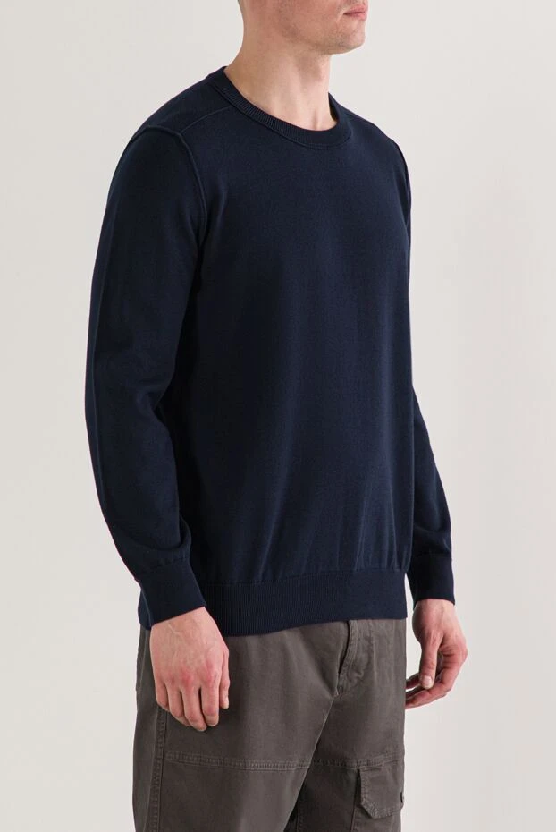 Stone Island knitted blue crew neck sweater in soft organic cotton 192946 - photo 3