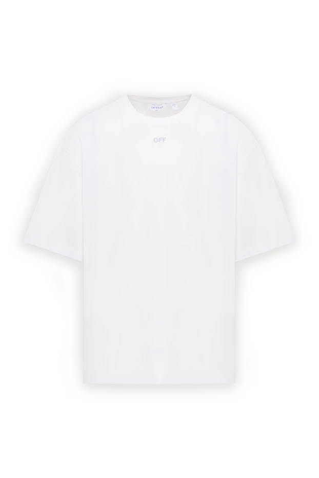 Off-White чоловіча біла футболка у крої oversized з невеликим логотипом off 192987 - фото 1