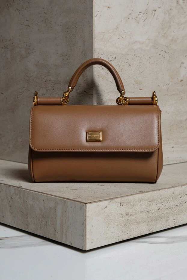 Dolce & Gabbana my sicily mini brown calfskin plonge bag 192995 - photo 2