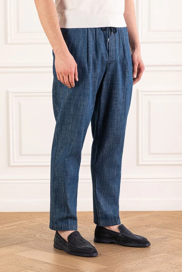 Jacob Cohen blue men's jogger jeans with drawstrings 193020 - photo 3