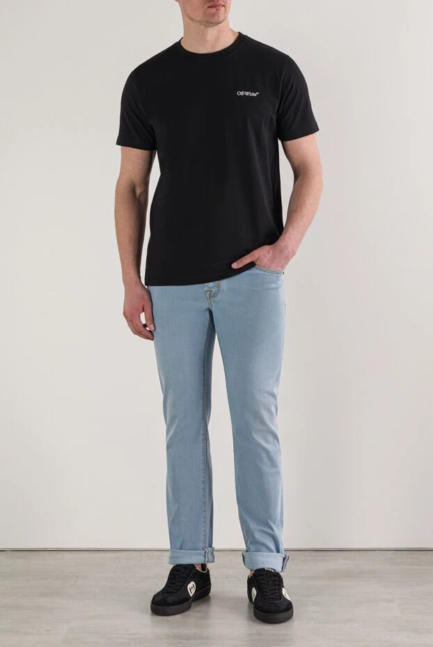 Jacob Cohen premium light blue denim jeans with a tapered fit 193021 - photo 3