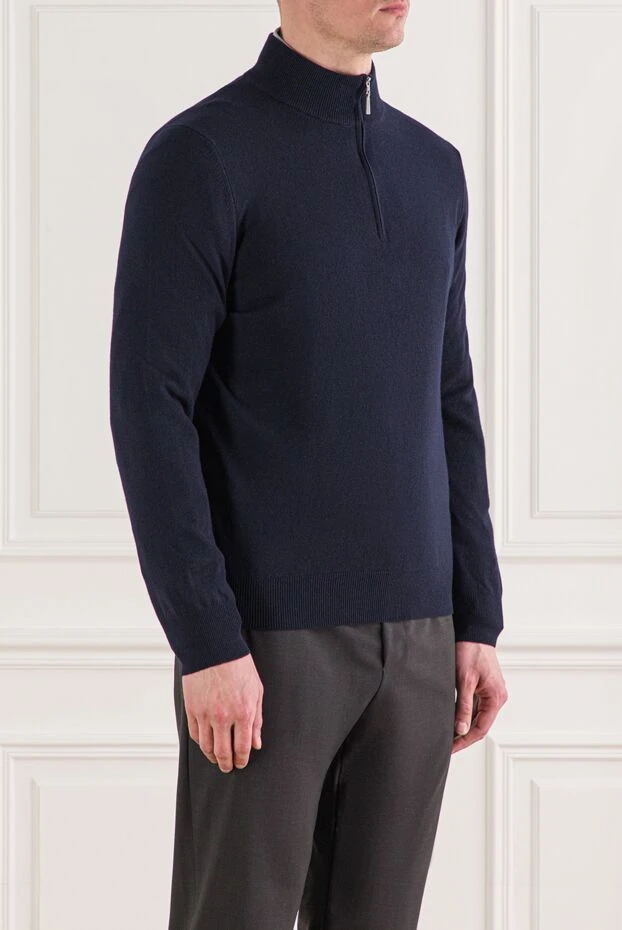 Gran Sasso men's blue trouser with a zip-up collar 193082 - photo 3