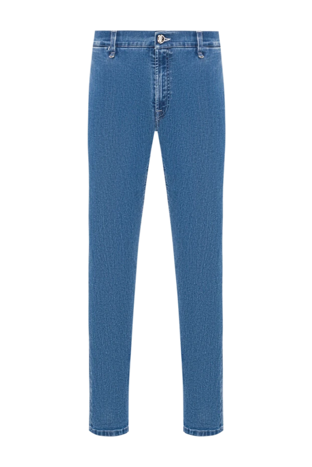 Stefano Ricci класичні джинси slim fit із еластичним поясом синього кольору. 193121 - фото 1