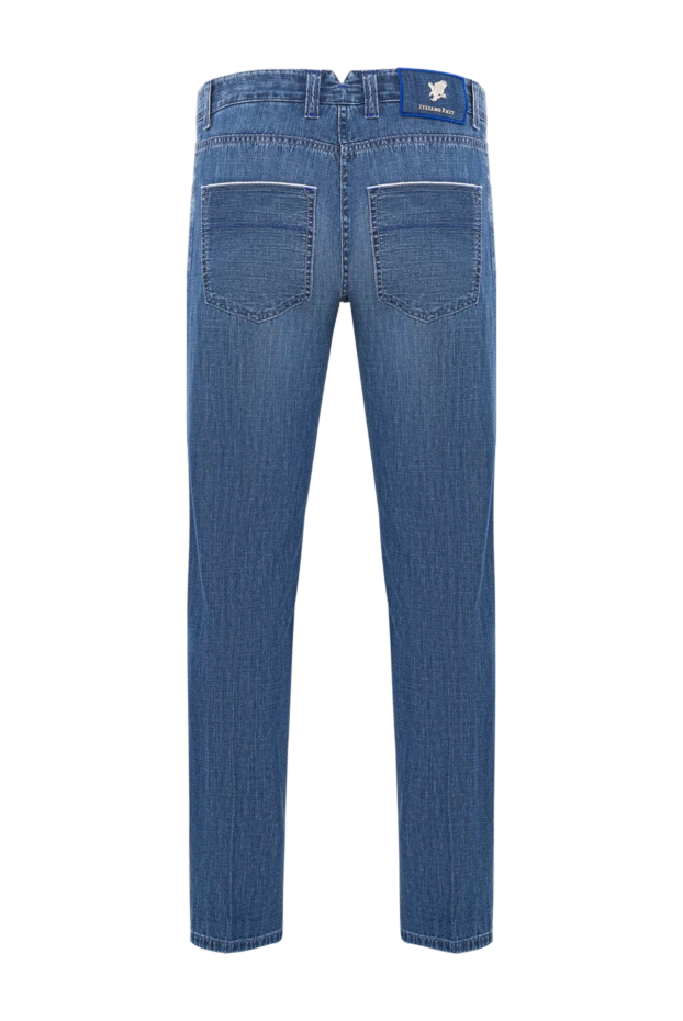 Light blue cotton jeans with slight abrasions - photo 2