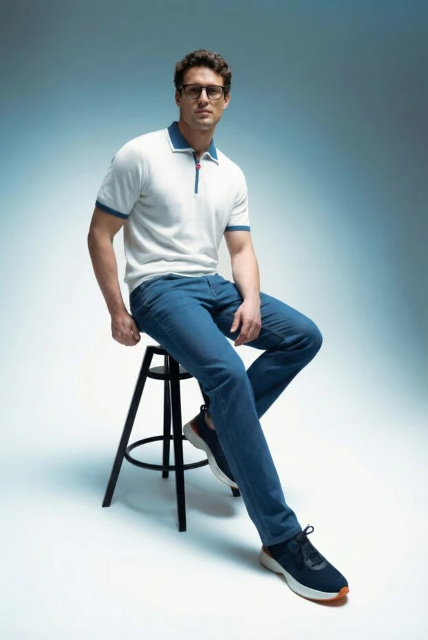 Stefano Ricci straight-leg jeans in heavy denim with a contrasting patch 193132 - photo 2