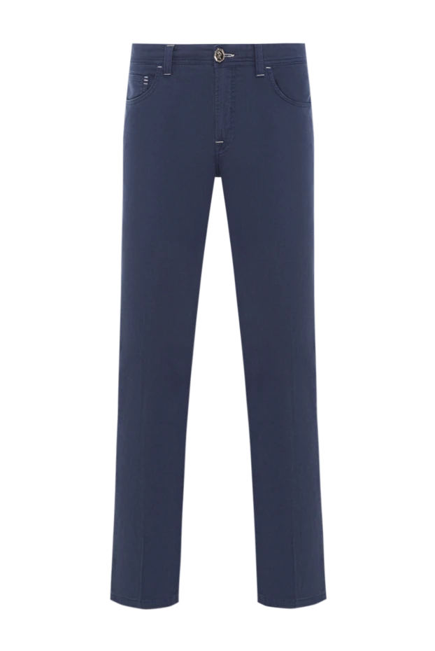 Stefano Ricci men's deep blue cotton jeans with contrasting pocket trim 193134 - photo 1