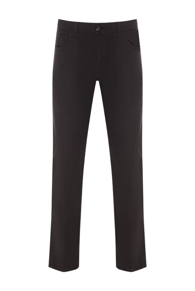 Stefano Ricci black cotton jeans with a straight fit and simple trim 193139 - photo 1
