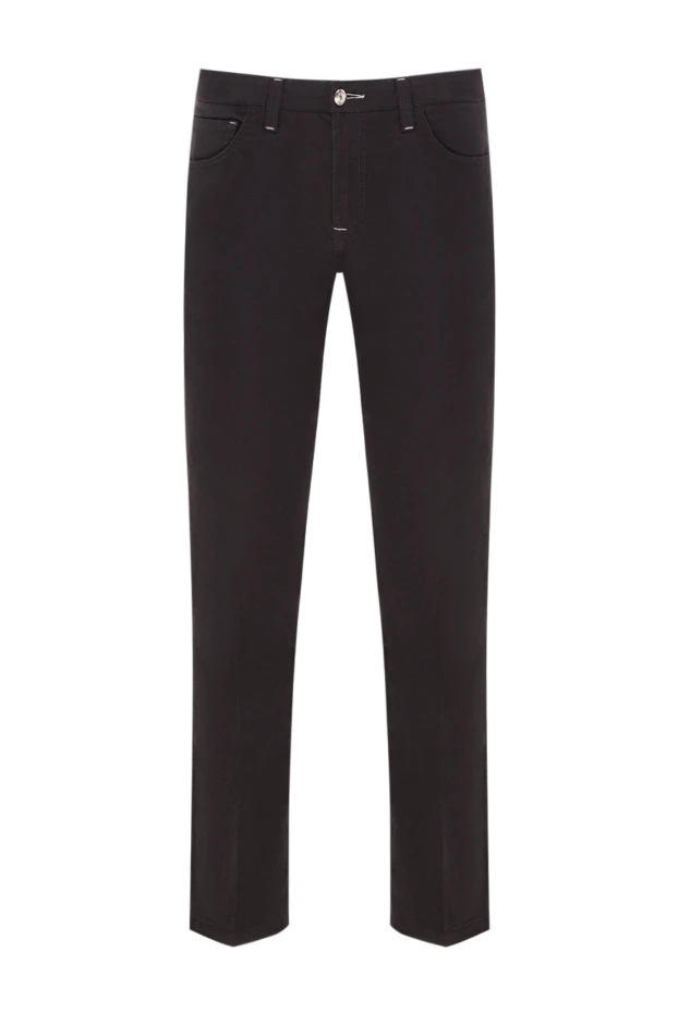 Stefano Ricci men's black cotton jeans with contrasting pocket inserts 193141 - photo 1