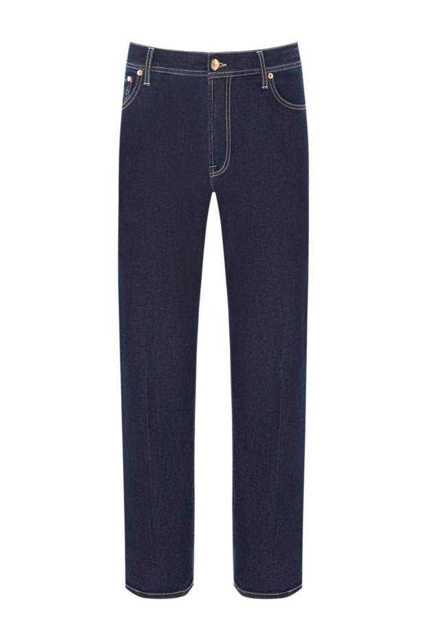 Stefano Ricci dark blue cotton jeans with contrast stitching 193145 - photo 1
