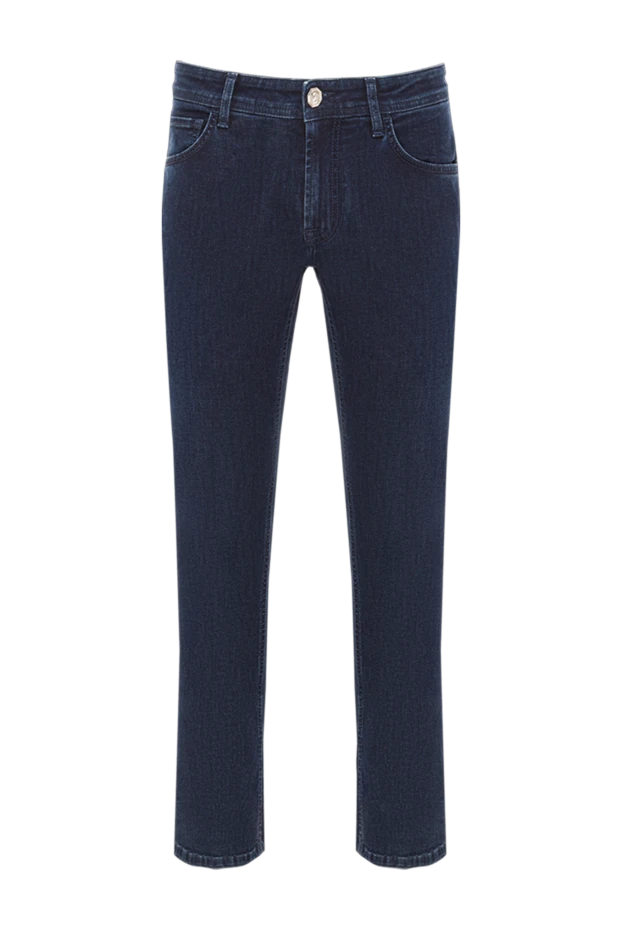 Stefano Ricci classic men's jeans with a five-pocket fit in dark blue 193152 - photo 1