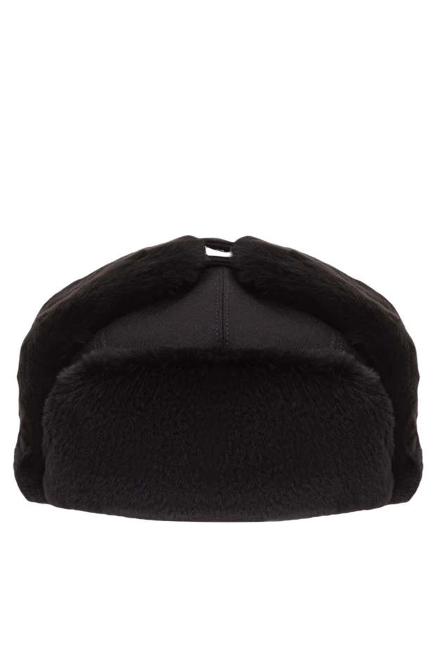 Enrico Mandelli black ushanka hat made of natural mink fur and wool 193154 - photo 1