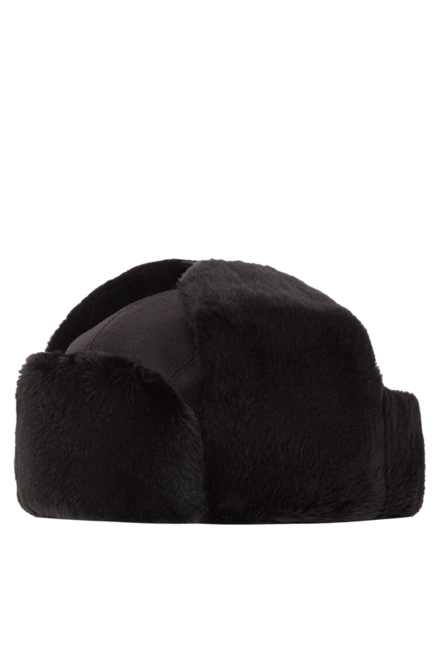 Enrico Mandelli black ushanka hat made of natural mink fur and wool 193154 - photo 2