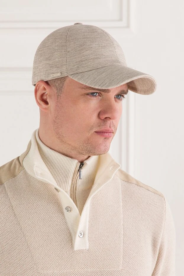 Enrico Mandelli minimalist women's baseball cap made of textured material 193156 - photo 2