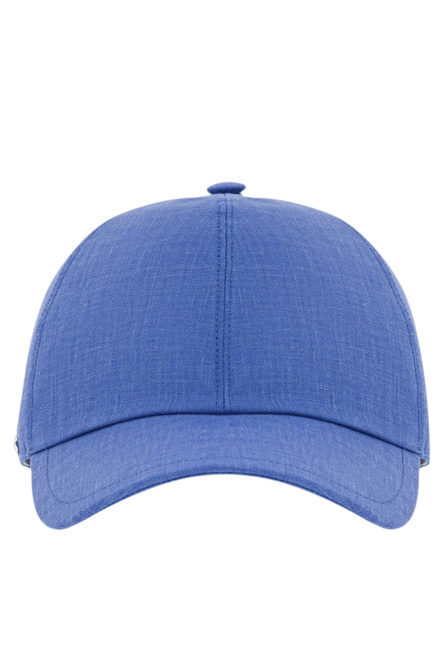 Enrico Mandelli blue men's baseball cap with an engraved metal plate 193160 - photo 1