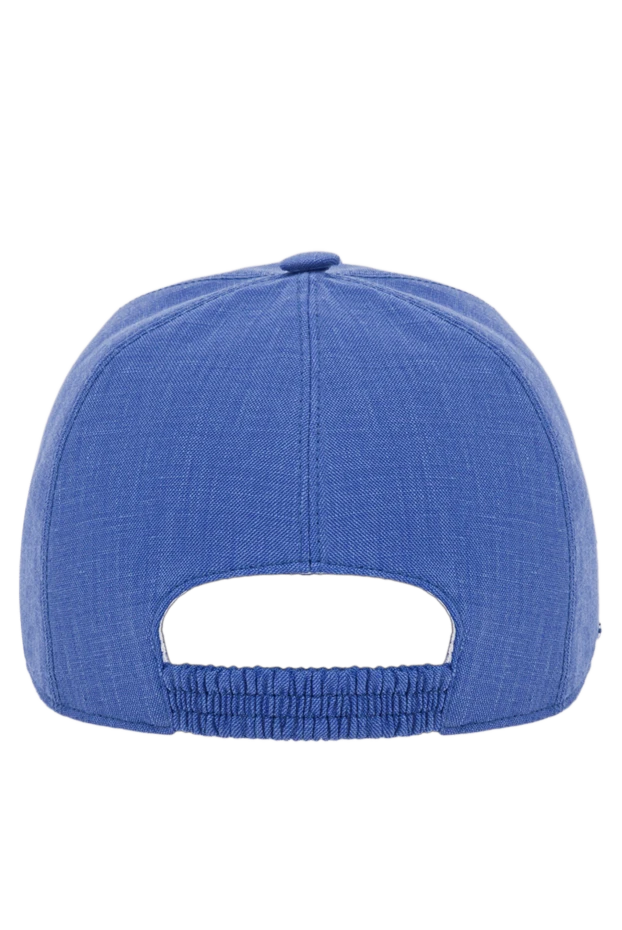 Enrico Mandelli blue men's baseball cap with an engraved metal plate 193160 - photo 3
