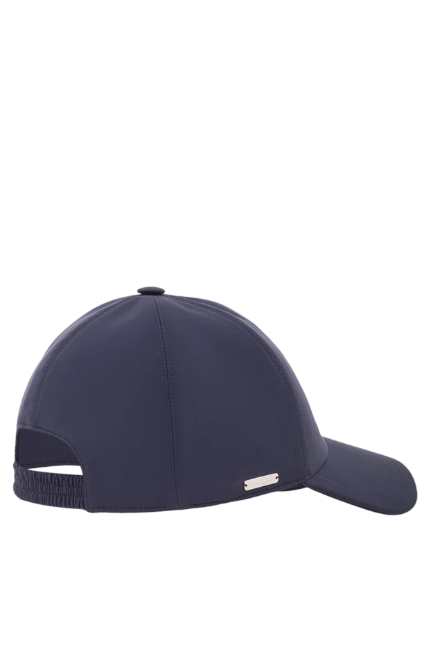 Enrico Mandelli men's dark blue cashmere baseball cap with logo 193161 - photo 2