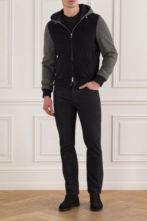 Enrico Mandelli men's bomber jacket with contrast sleeves and hood 193186 - photo 2