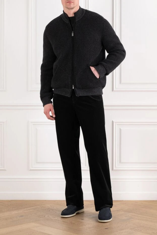 Zilli men's classic bomber jacket with a stand-up collar 193222 - photo 2