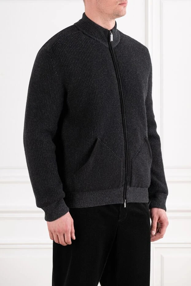 Zilli men's classic bomber jacket with a stand-up collar 193222 - photo 3